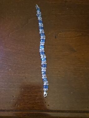 Blue Crystal Beaded Bracelet - Women Jewelry